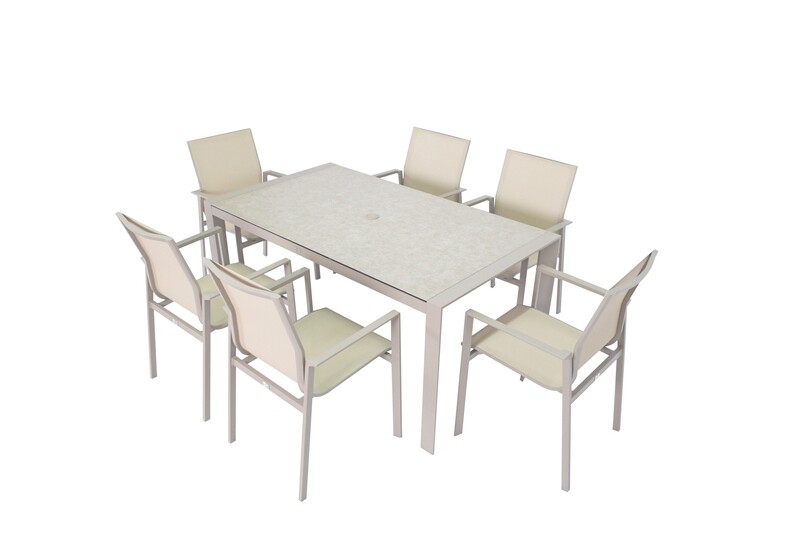 PORTOBELLO SIX SEATER DINING SET PORTOBELLO SIX SEATER DINING SET