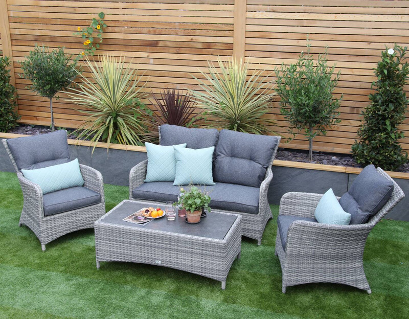 Iris Lounge Set with 110x55cm Rectangular Coffee Table