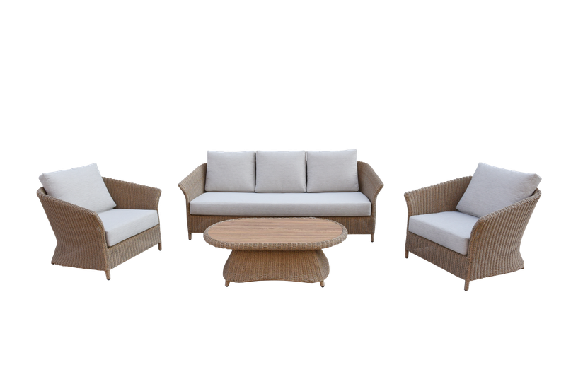 Cornell Deluxe Lounge Set with 120x65cm Elliptical Coffee Table