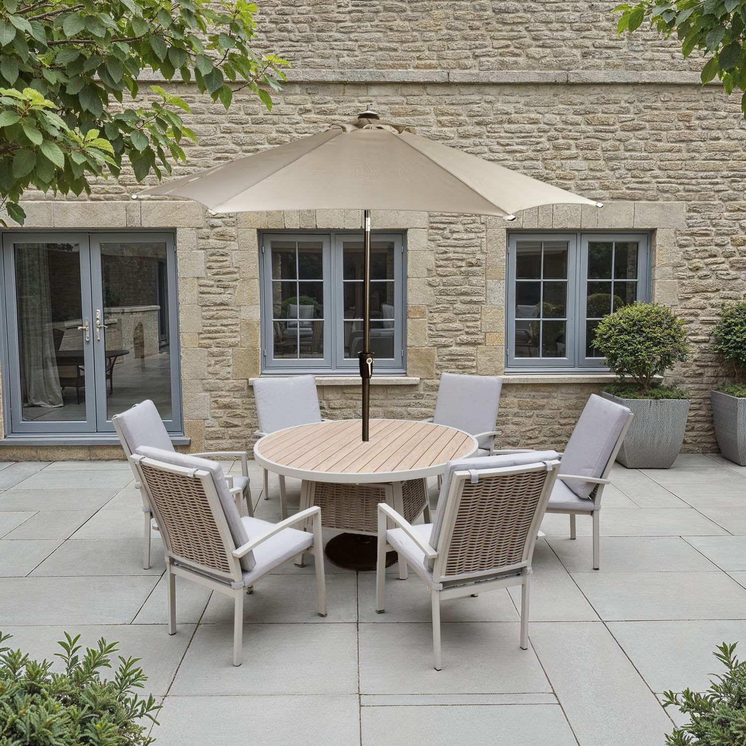 Crosby 6 Seat 140cm Round Dining Set