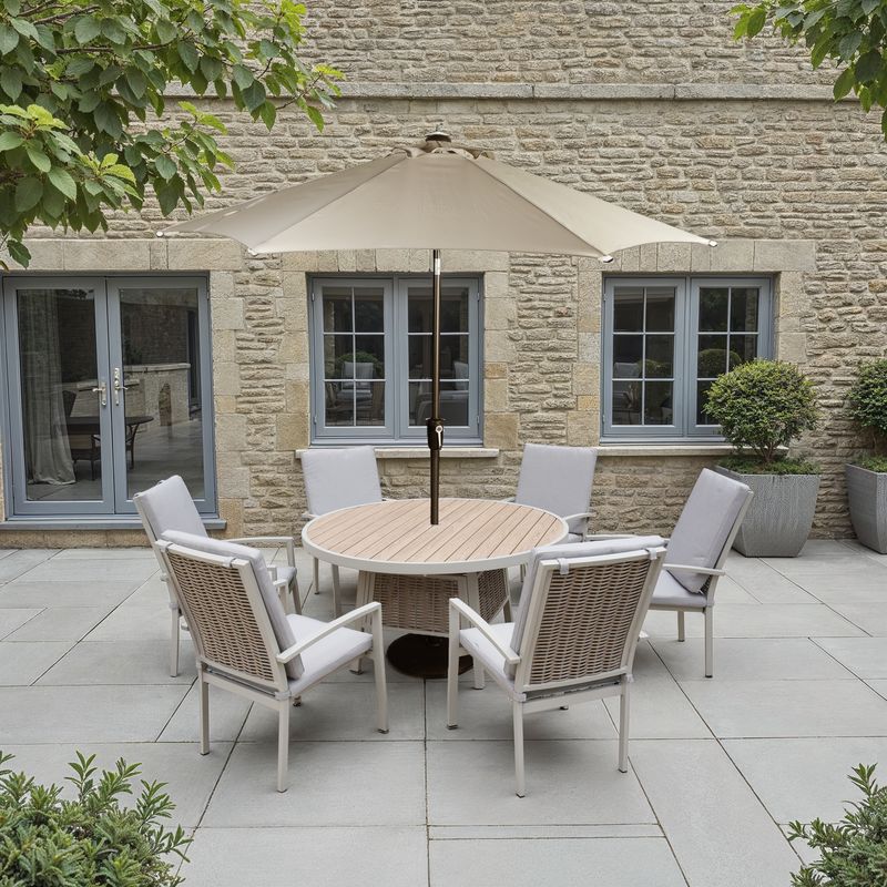 Crosby 6 Seat 140cm Round Dining Set