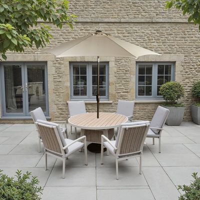 Crosby 6 Seat 140cm Round Dining Set