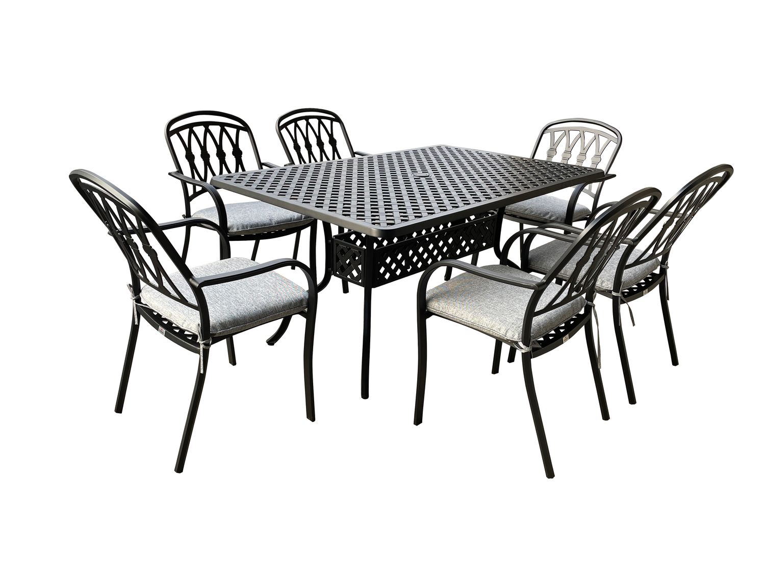 Nerano 6 Seat 150x100cm Rectangular Dining Set