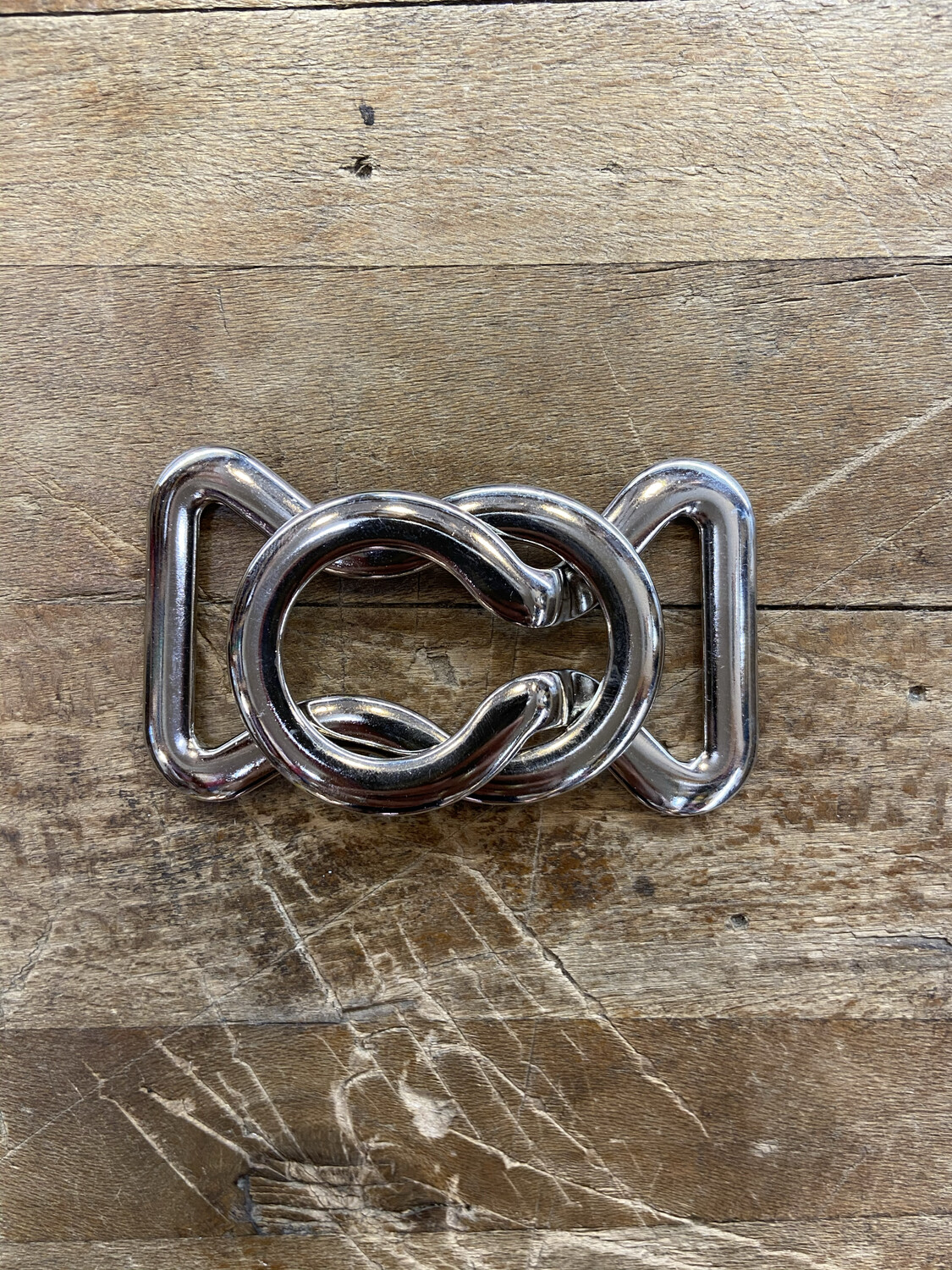 Chiusura per Cintura Elastica Retrò 30 MM, Colore: Argento