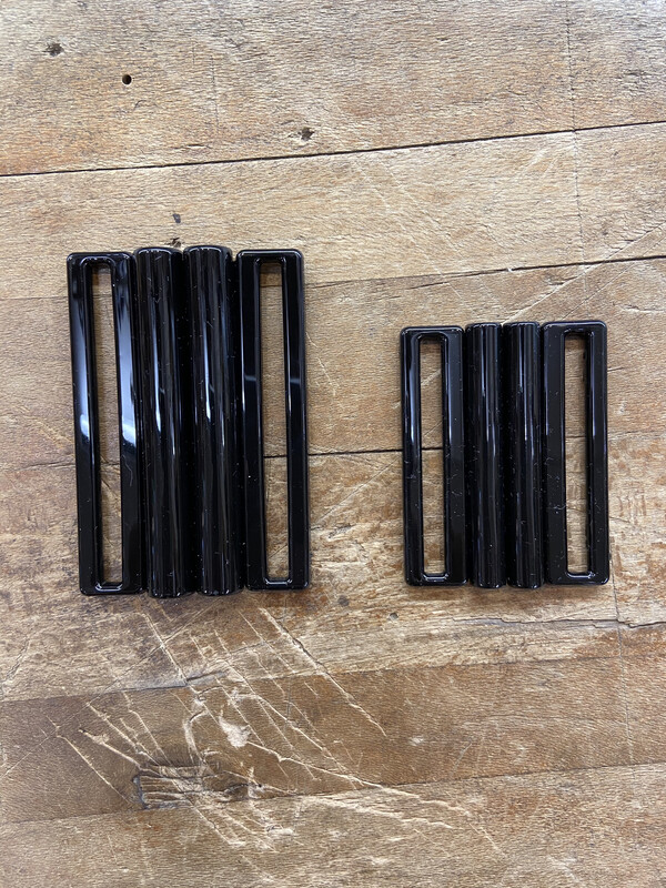 Chiusura per Cintura elastica Nera Lucida