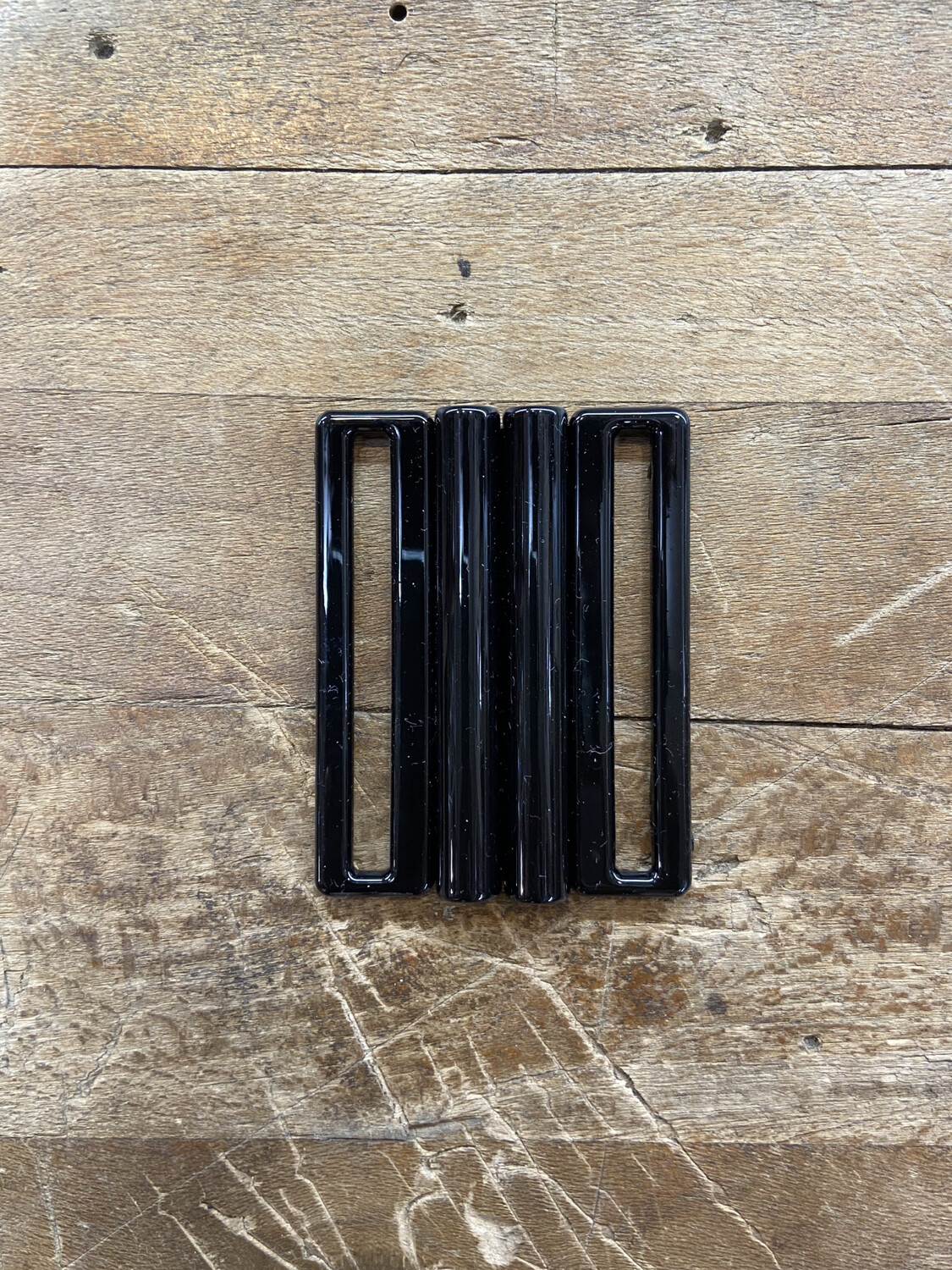 Chiusura per Cintura elastica Nera Lucida, Dimensione: 60 MM