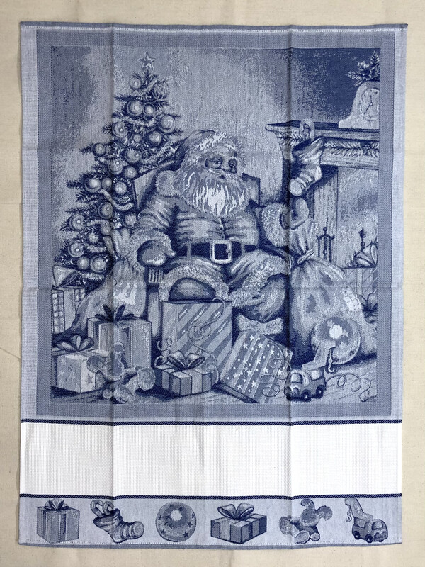 Strofinaccio Fantasia Natale da Ricamare