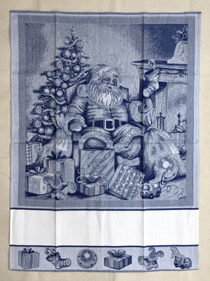 Strofinaccio Fantasia Natale da Ricamare