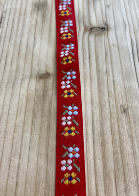 Passamaneria Vintage con Fiori Ricamati 1,5 cm