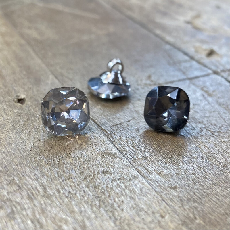 Bottone gioiello Quadrato Strass