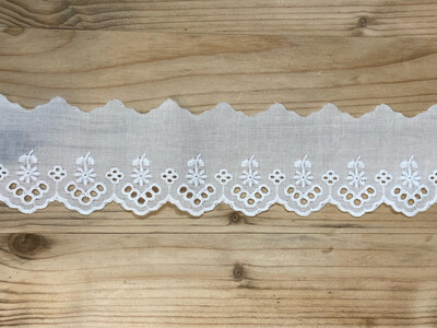 Pizzo Sangallo Bianco 6 cm