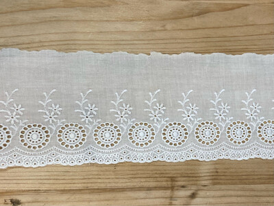 Pizzo Sangallo Bianco 9 cm