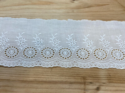 Pizzo Sangallo Bianco 9 cm