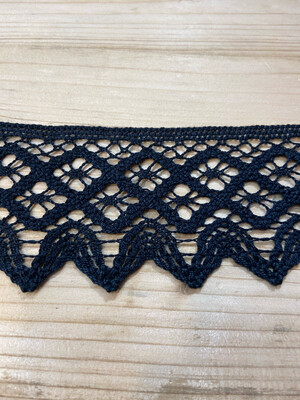 Merletto in Cotone Nero 6,5 cm