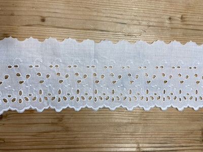 Pizzo Sangallo Bianco 10 cm