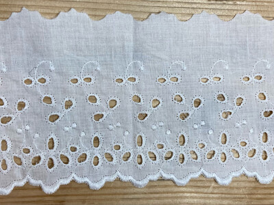 Pizzo Sangallo Bianco 10 cm