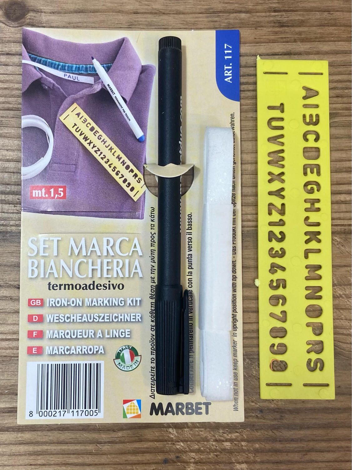 Fettuccia termoadesiva con pennarello