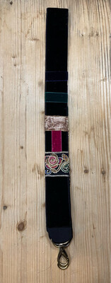 Tracolla Velluto Nero Paillettes e Velluto
