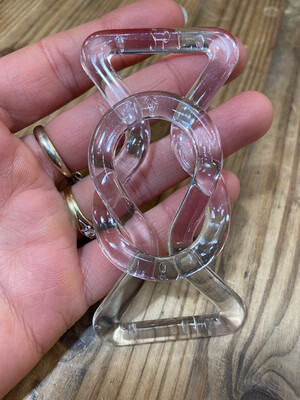 Chiusura per Cintura Elastica Retrò 30 MM Plastica Trasparente