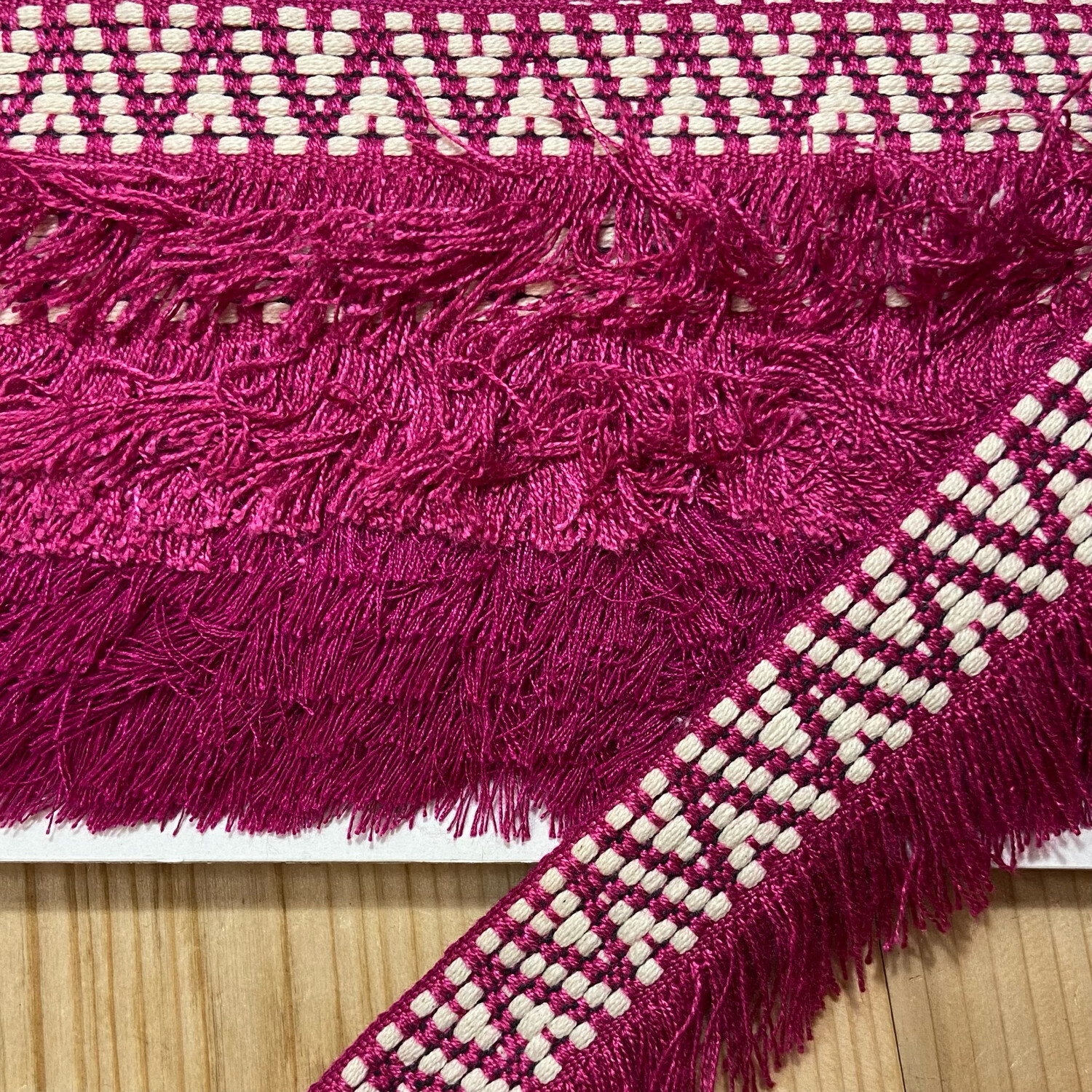 Passamaneria Cotone con Frangia, Colore: Fucsia