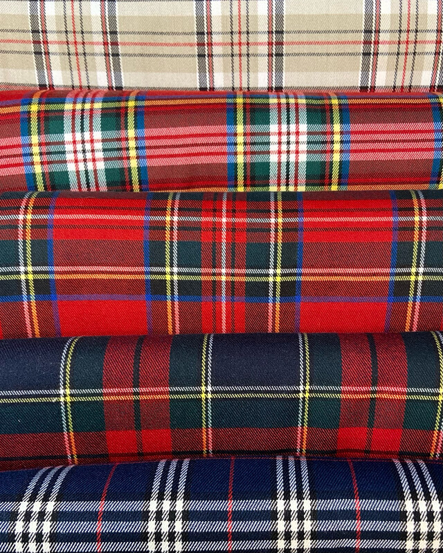 Tessuto Tartan Viscosa