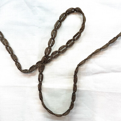 Bordino Catena Morbido Lurex Oro e Nero