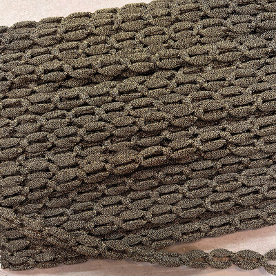 Bordino Catena Morbido Lurex Oro e Nero