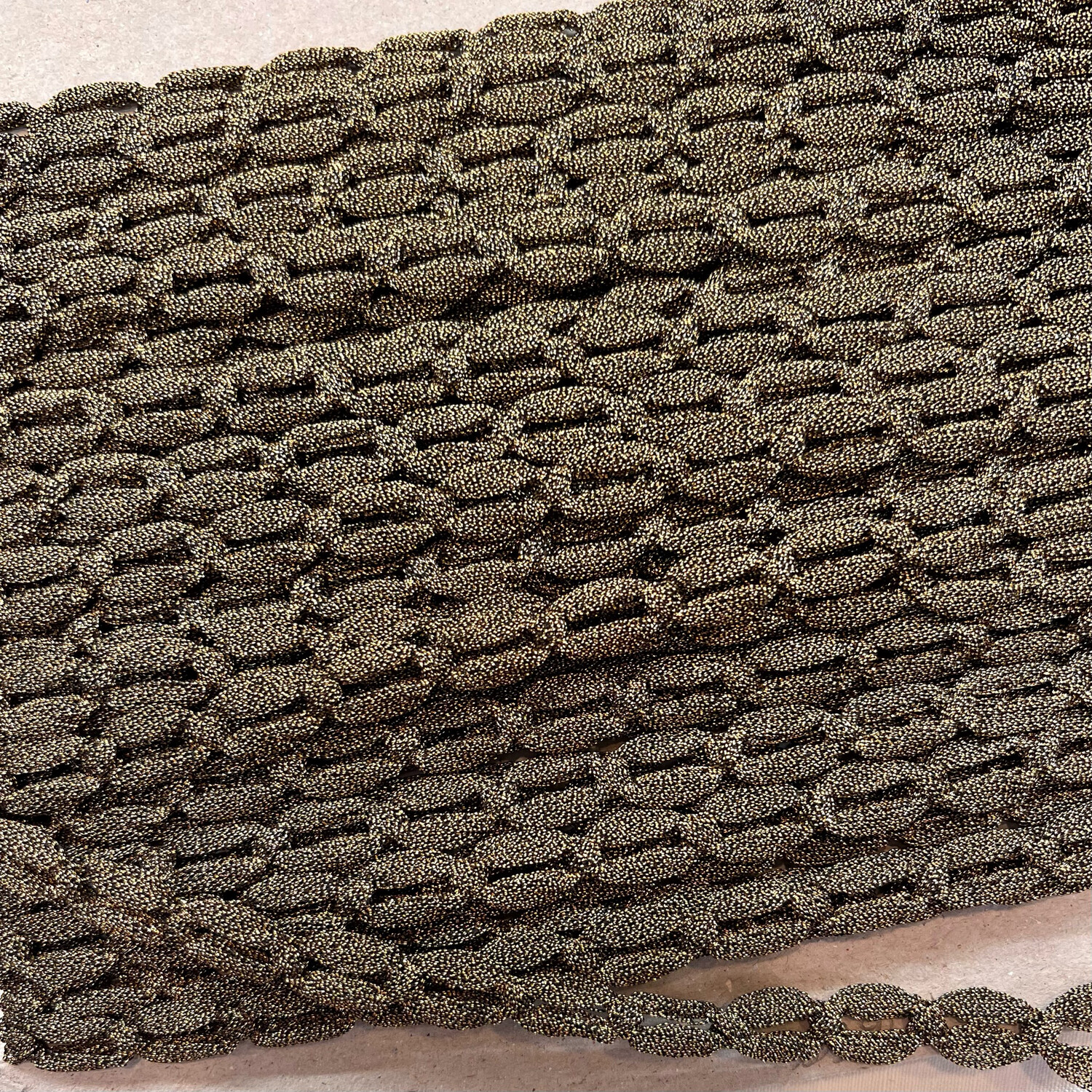 Bordino Catena Morbido Lurex Oro e Nero