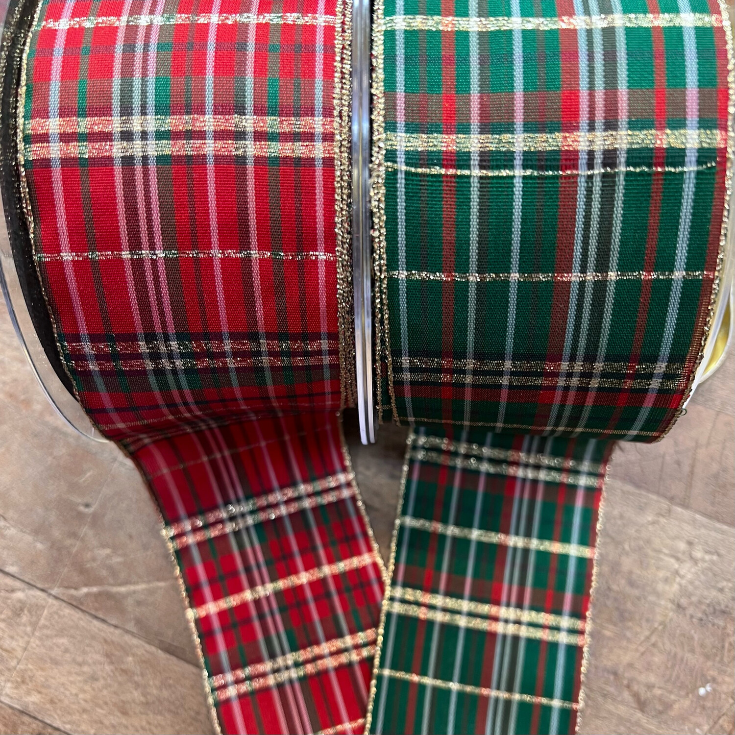 Nastro Tartan/Lurex Alto, colore: verde