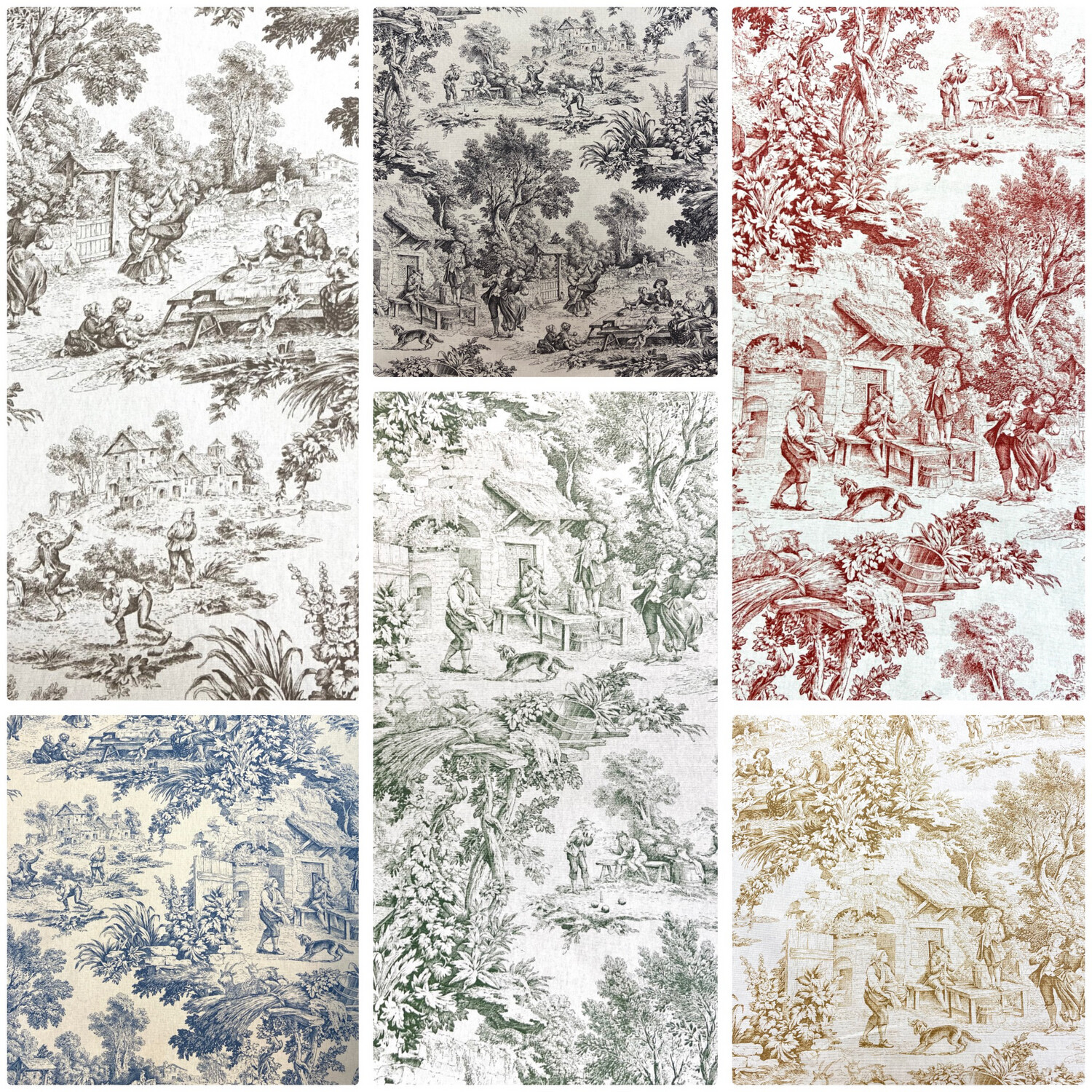 Cotone Resinato Toile de Jouy