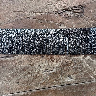 Frangia Ecopelle Lurex Argento