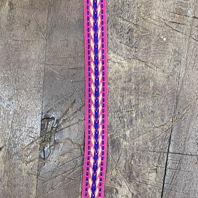 Bordino Ricamato Treccina Fucsia