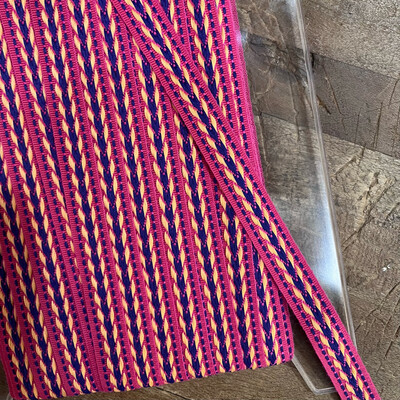 Bordino Ricamato Treccina Fucsia