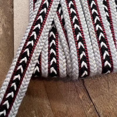 Bordo con Lurex Oro e Treccina