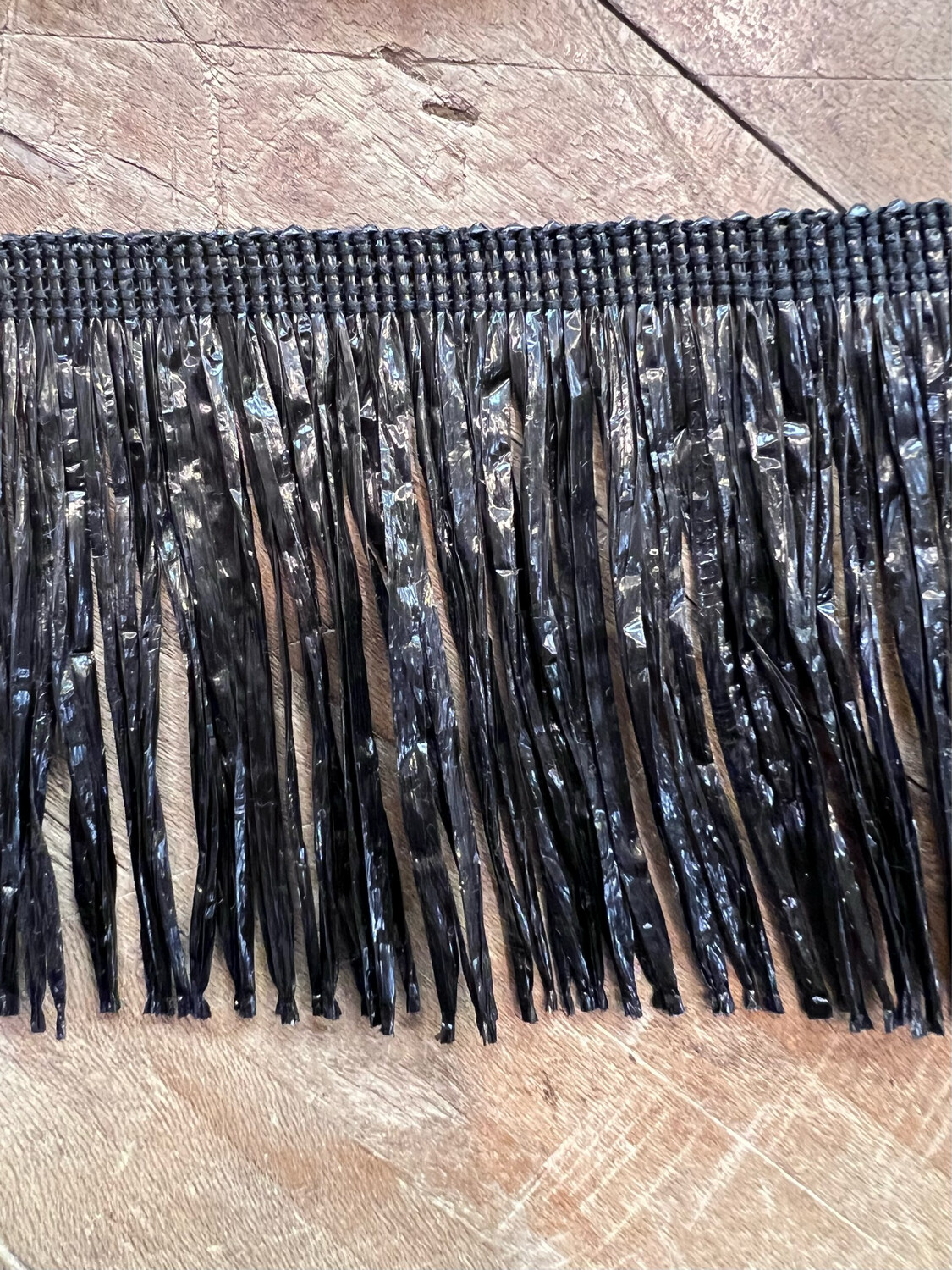 Frangia Rafia Lucida, Colore: Nero