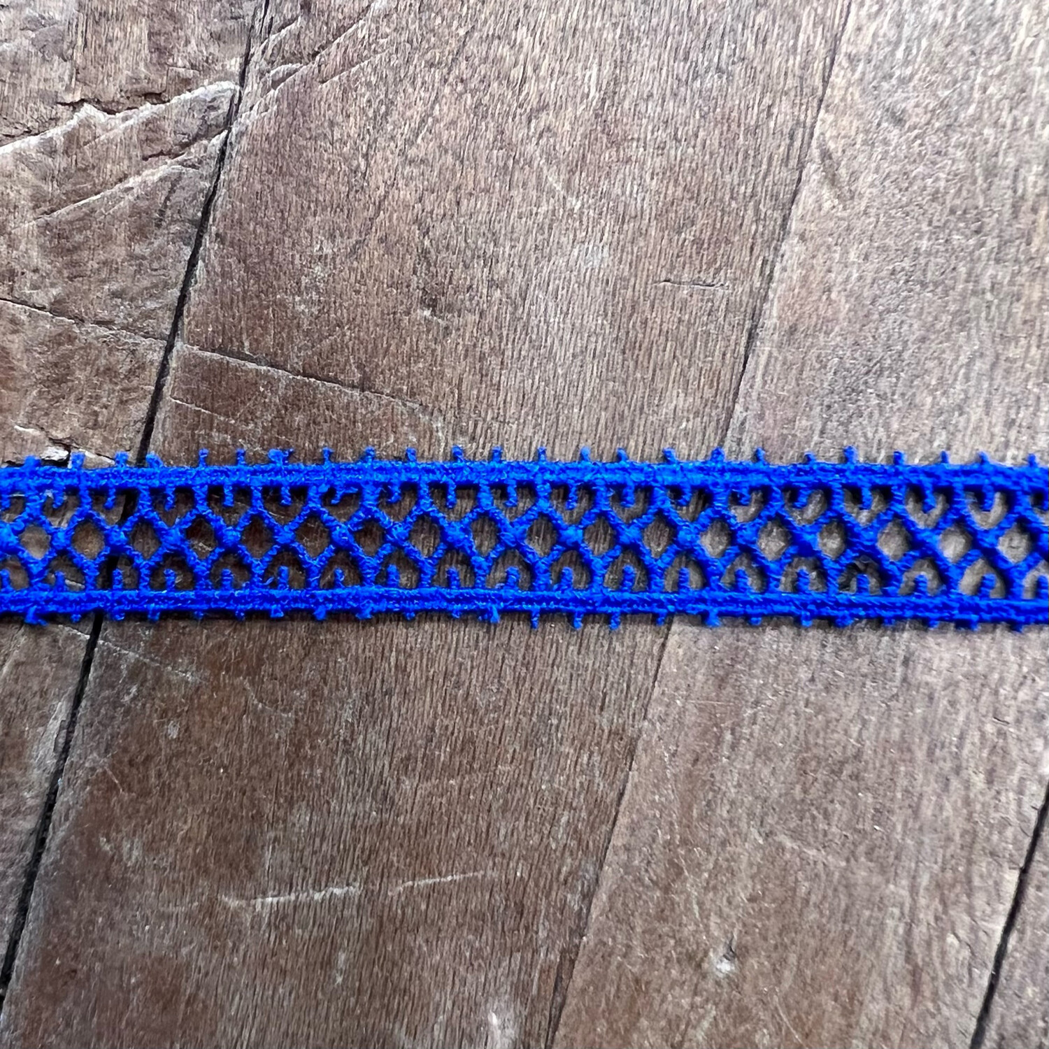 Merletto da incasso Blu Elettrico