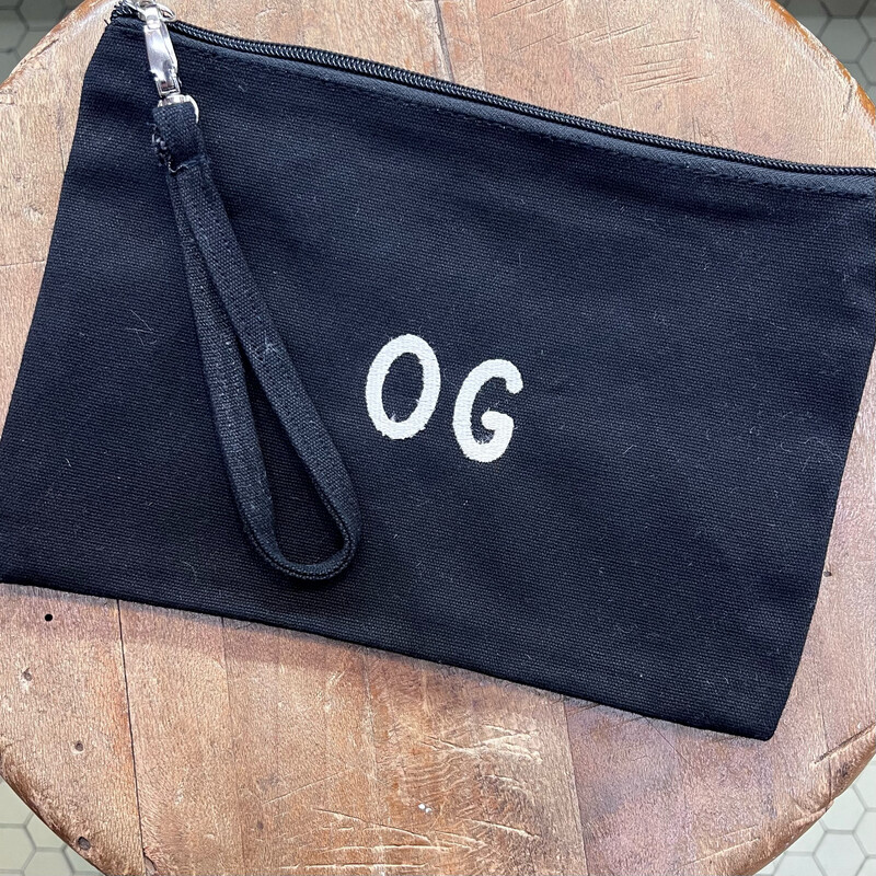 Pochette con Iniziali ricamate a macchina