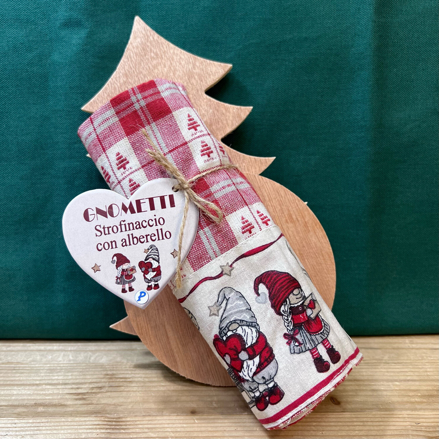 Strofinaccio con centrotavola ad alberino Strofinaccio con centrotavola ad alberino