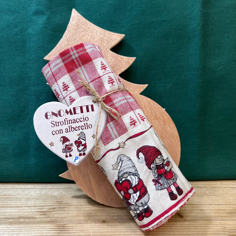 Strofinaccio con centrotavola ad alberino