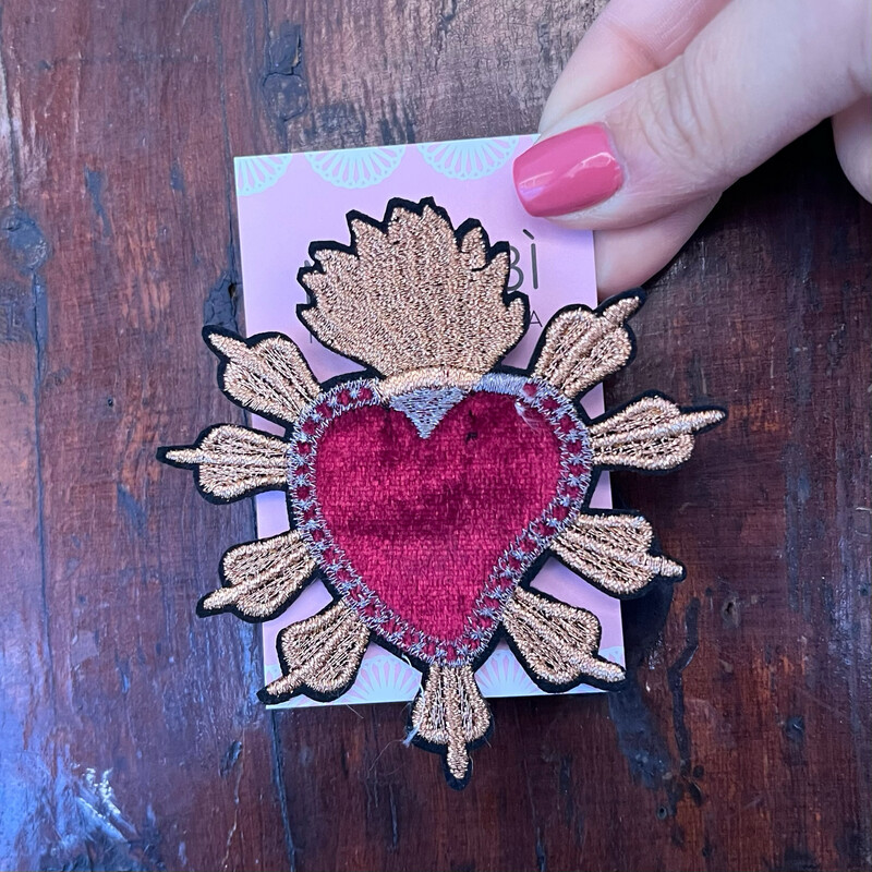 Spilla Manabì Cuore Velluto