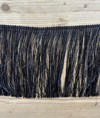 Frangia Charleston Nera e Lurex Argento
