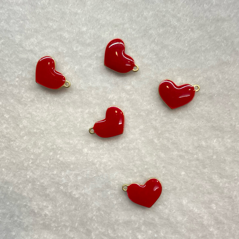 Cuore Piatto Rosso e Oro