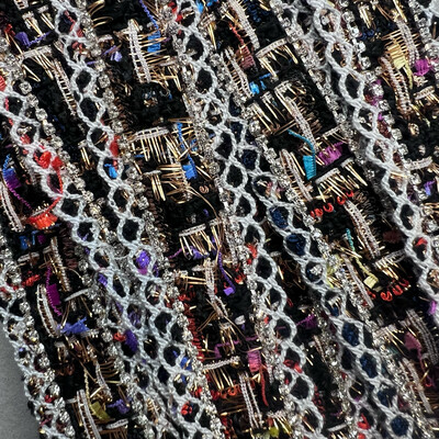 Bordo Chanel Multicolor con Strass Laterali
