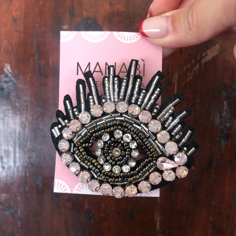 Spilla Manabì Occhio Rosa Spilla Manabì Occhio Rosa