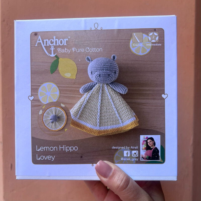 Kit Anchor Dou Dou Amigrumi Ippopotamo