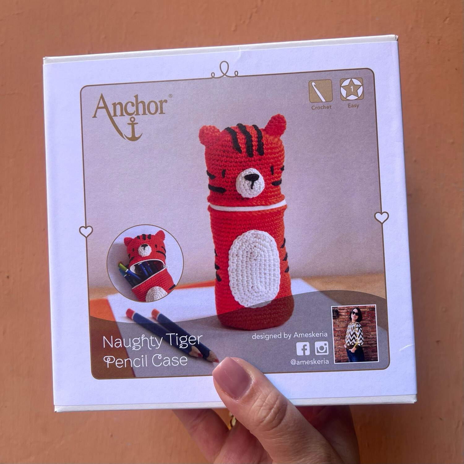Kit Anchor Astuccio Amigrumi Tigre