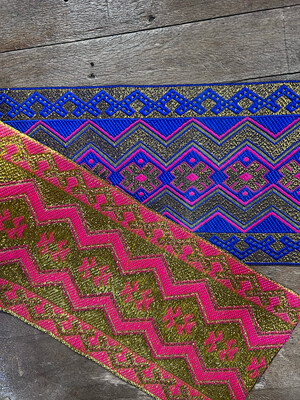 Bordo Thai Blu Elettrico e Fucsia Fluo