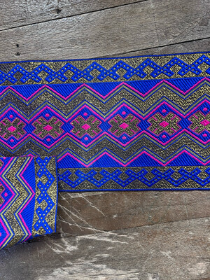 Bordo Thai Blu Elettrico e Fucsia Fluo