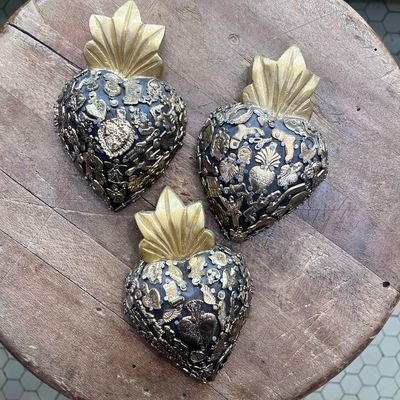Cuore Sacro Messicano Mini in Legno