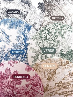 Sottopiatti Resinati Toile de Jouy